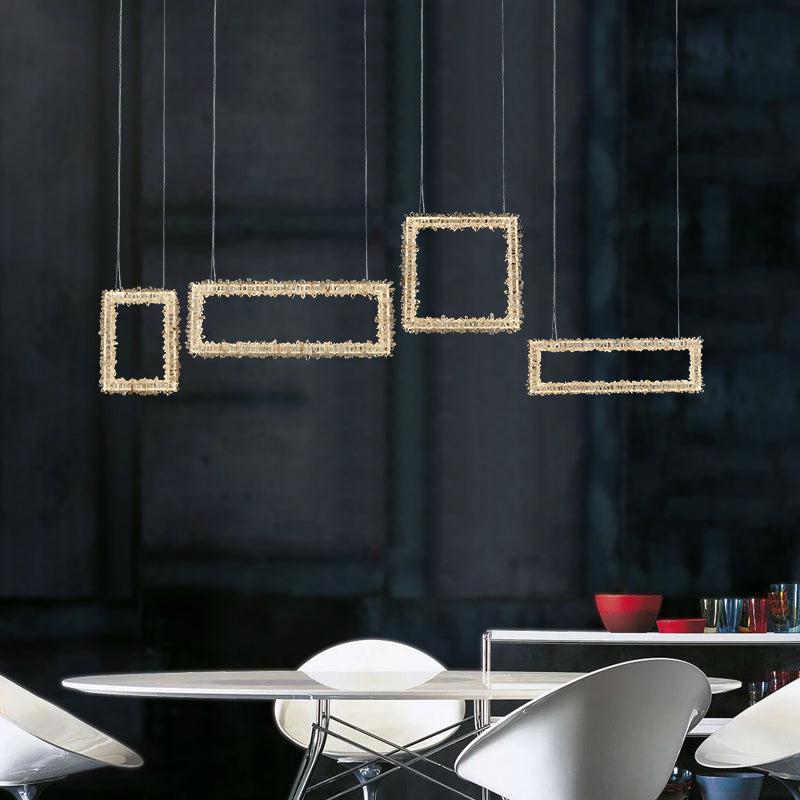 Gina Modern Rock Crystal Dining Room Chandelier