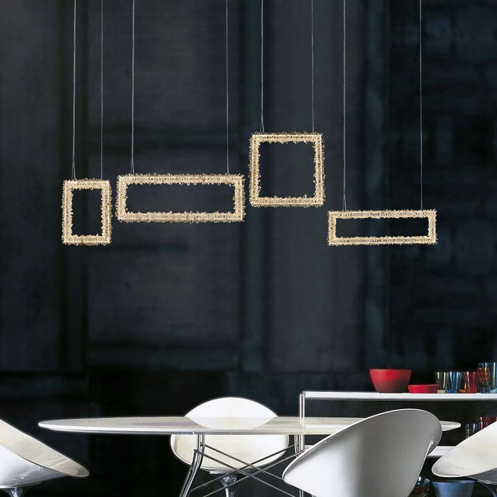 Gina Modern Rock Crystal Dining Room Chandelier