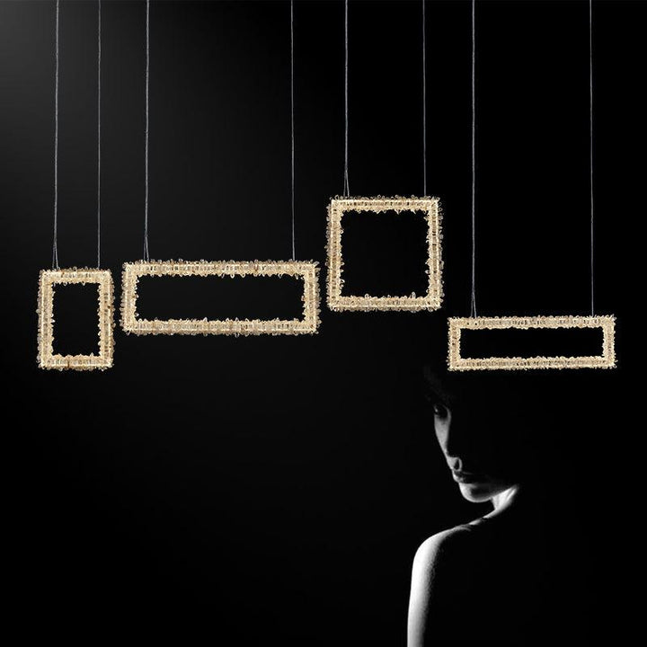 Gina Modern Rock Crystal Dining Room Chandelier