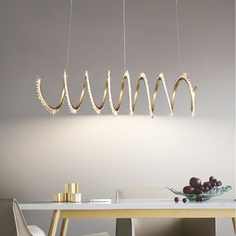 Gina Modern Spiral Crystal Chandelier for Dining Room