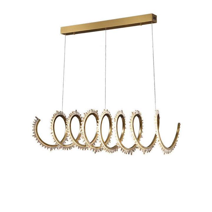 Gina Modern Spiral Crystal Chandelier for Dining Room