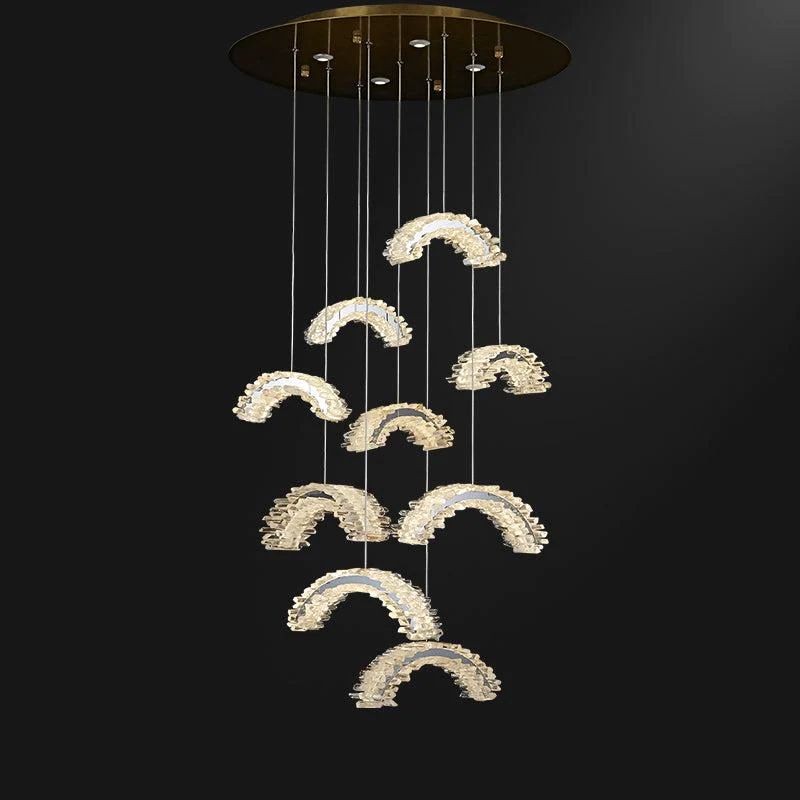 Gina Rock Crystal Crescent Chandelier