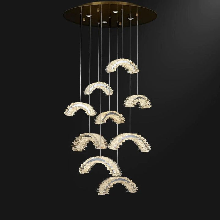 Gina Rock Crystal Crescent Chandelier