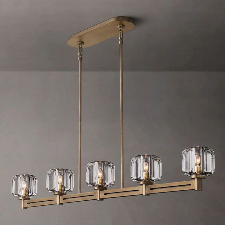 Gindy Crystal Linear Chandelier 54"