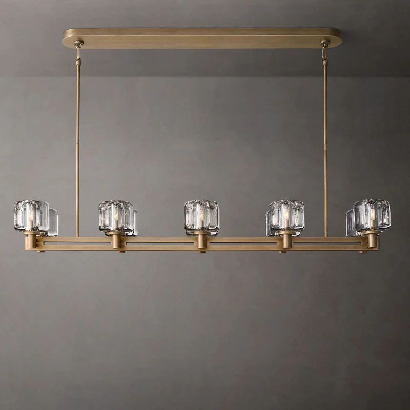 Gindy Double Linear Dining Room Chandelier 54"