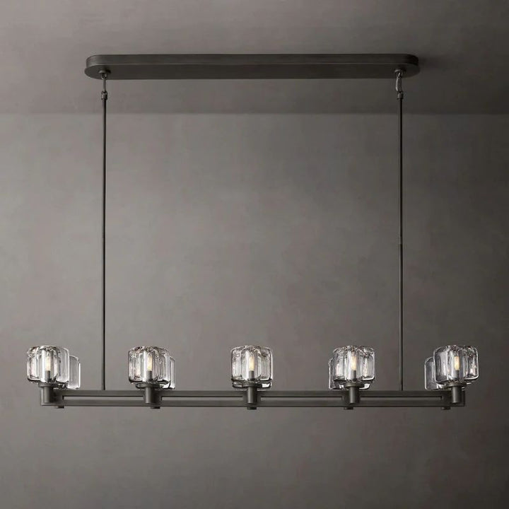 Gindy Double Linear Dining Room Chandelier 54"