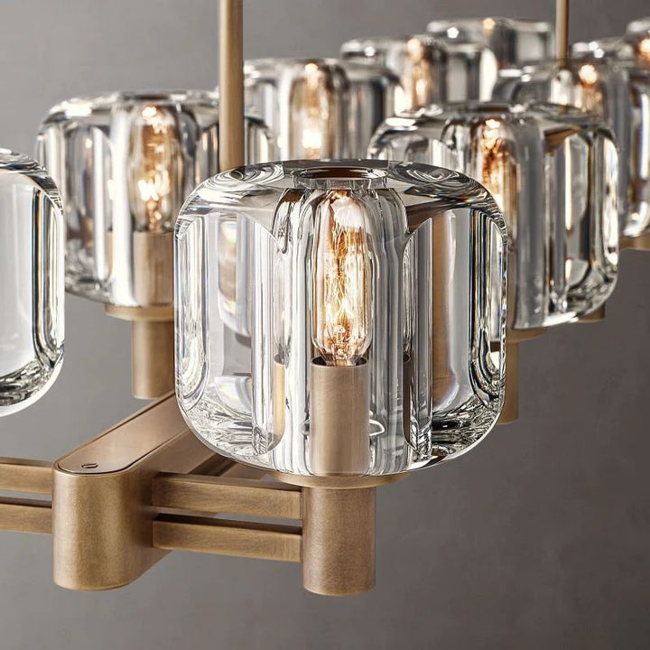 Gindy Double Linear Dining Room Chandelier 54"