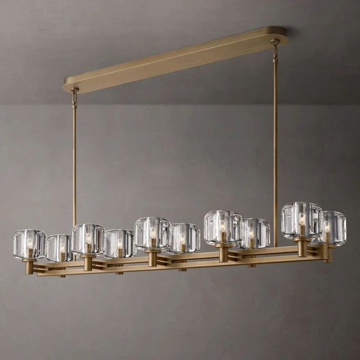 Gindy Double Linear Dining Room Chandelier 54"