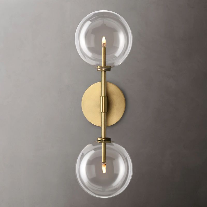 Glass Globe Linear Bedroom Sconce