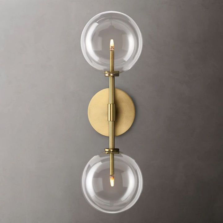 Glass Globe Linear Bedroom Sconce