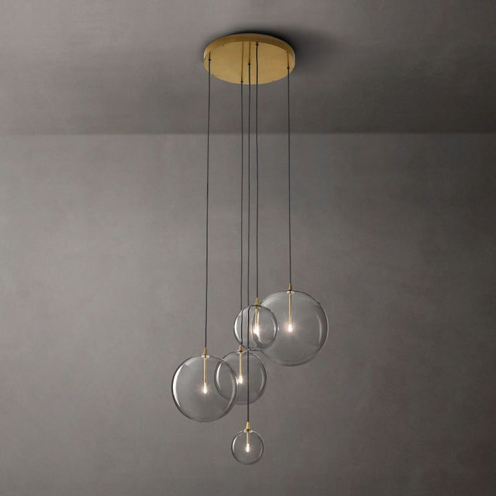 Glass Globe Mobile Cluster  Bed Room Chandelier 28"