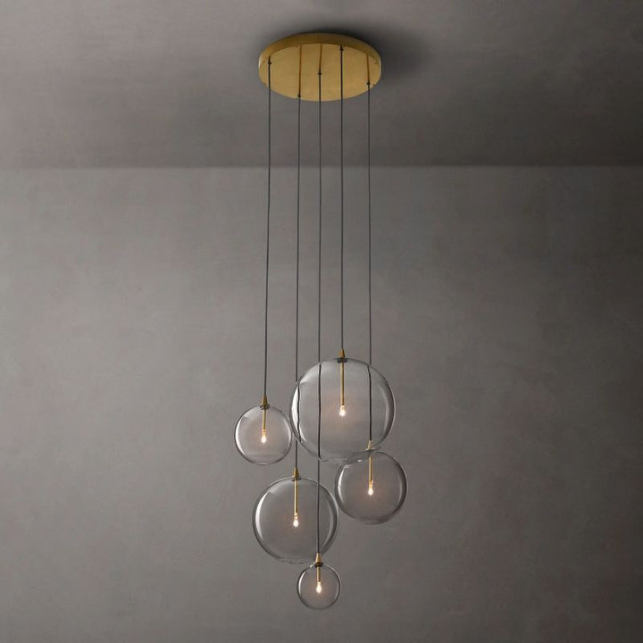 Glass Globe Mobile Cluster  Bed Room Chandelier 28"