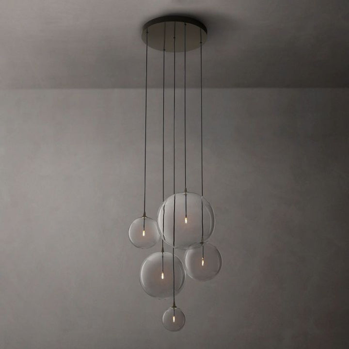 Glass Globe Mobile Cluster  Bed Room Chandelier 28"
