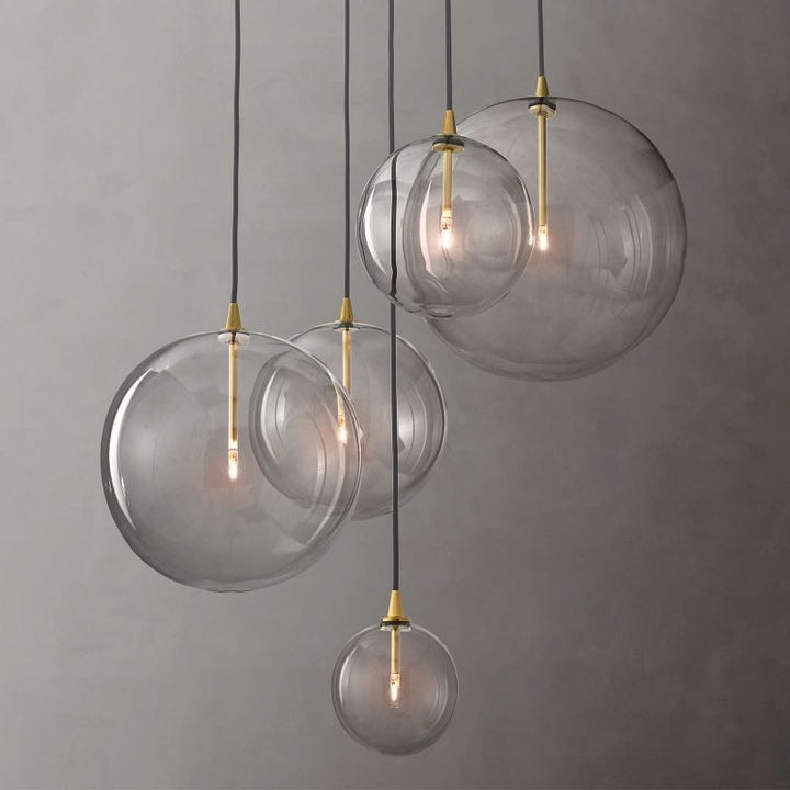 Glass Globe Mobile Cluster  Bed Room Chandelier 28"