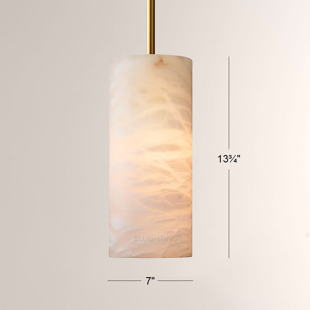 Hannia Alabaster Cylinder Pendant