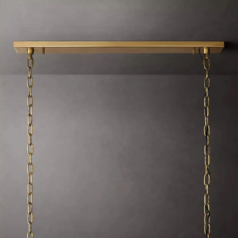 Paula Alabaster Rectangular  Dining Room Chandelier 62"