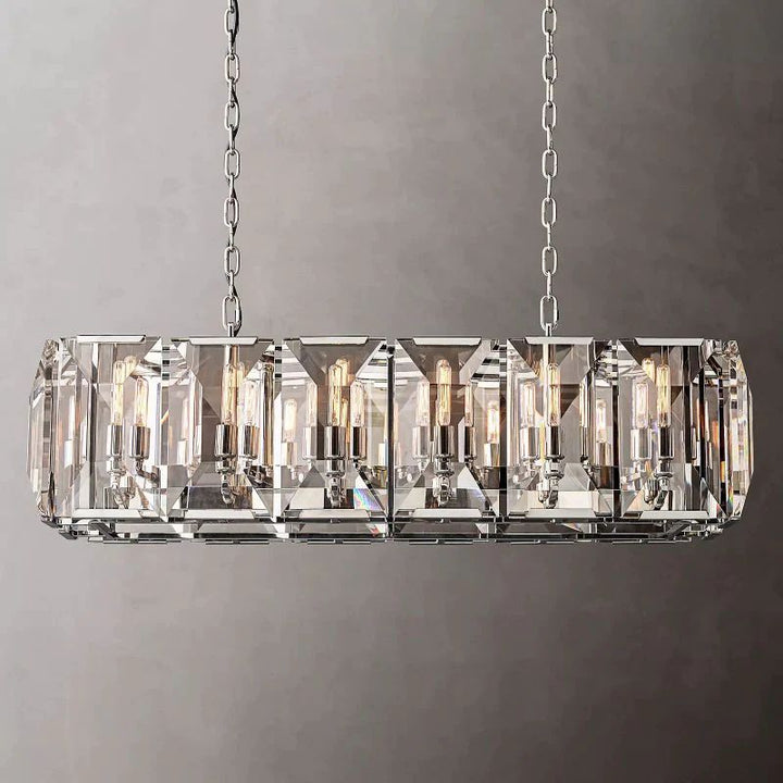 Harlou Crystal Rectangular Dining Room Chandelier 42"