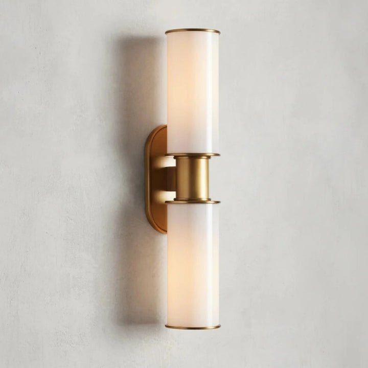 Harvial 2-Light Milk Glass Wall Sconce