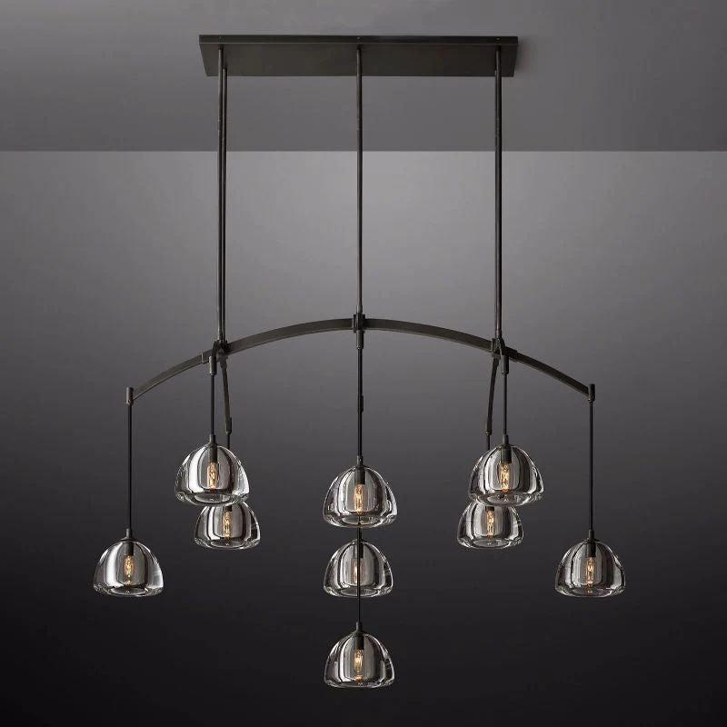 Hemisphere Linear Chandelier 54"