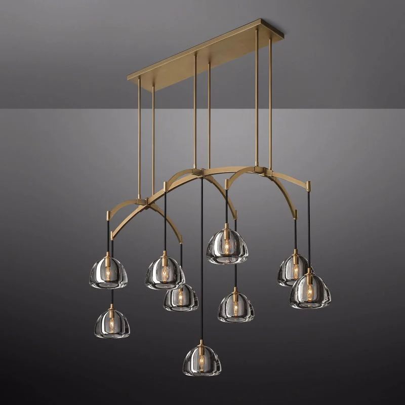 Hemisphere Linear Chandelier 54"
