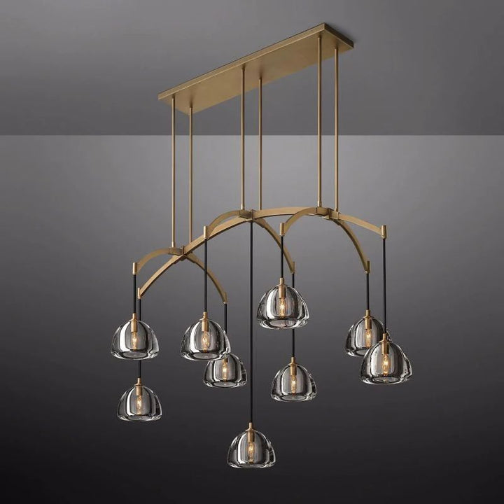 Hemisphere Linear Chandelier 54"