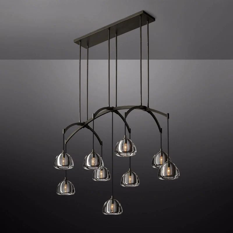Hemisphere Linear Chandelier 54"
