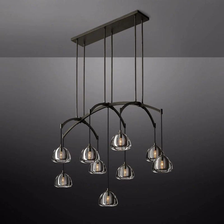 Hemisphere Linear Chandelier 54"