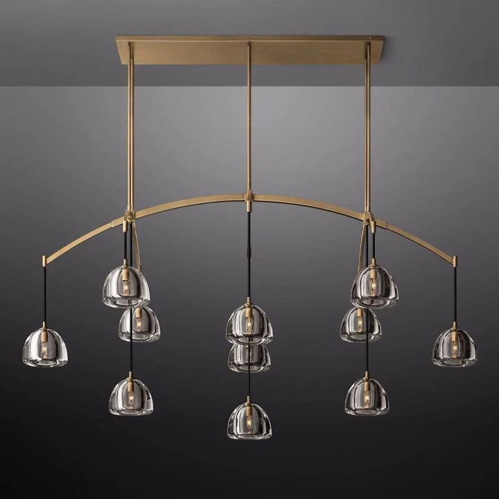 Hemisphere Linear Dining Room Chandelier 72"