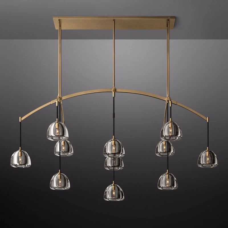 Hemisphere Linear Dining Room Chandelier 72"