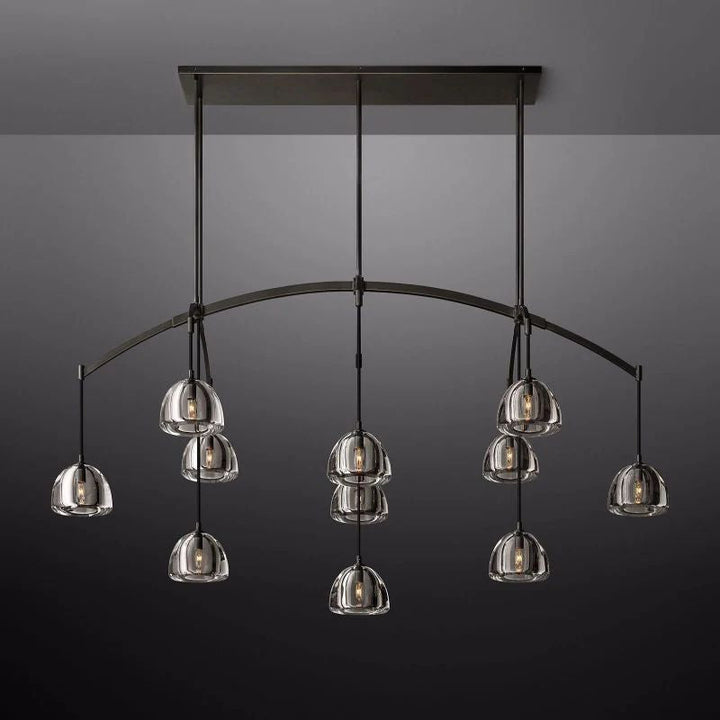 Hemisphere Linear Dining Room Chandelier 72"