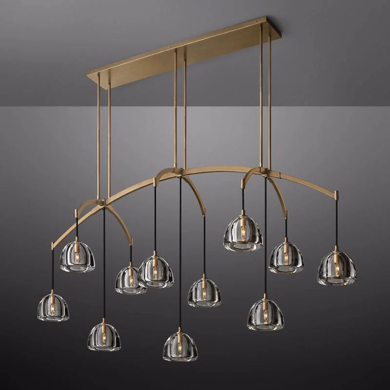Hemisphere Linear Dining Room Chandelier 72"