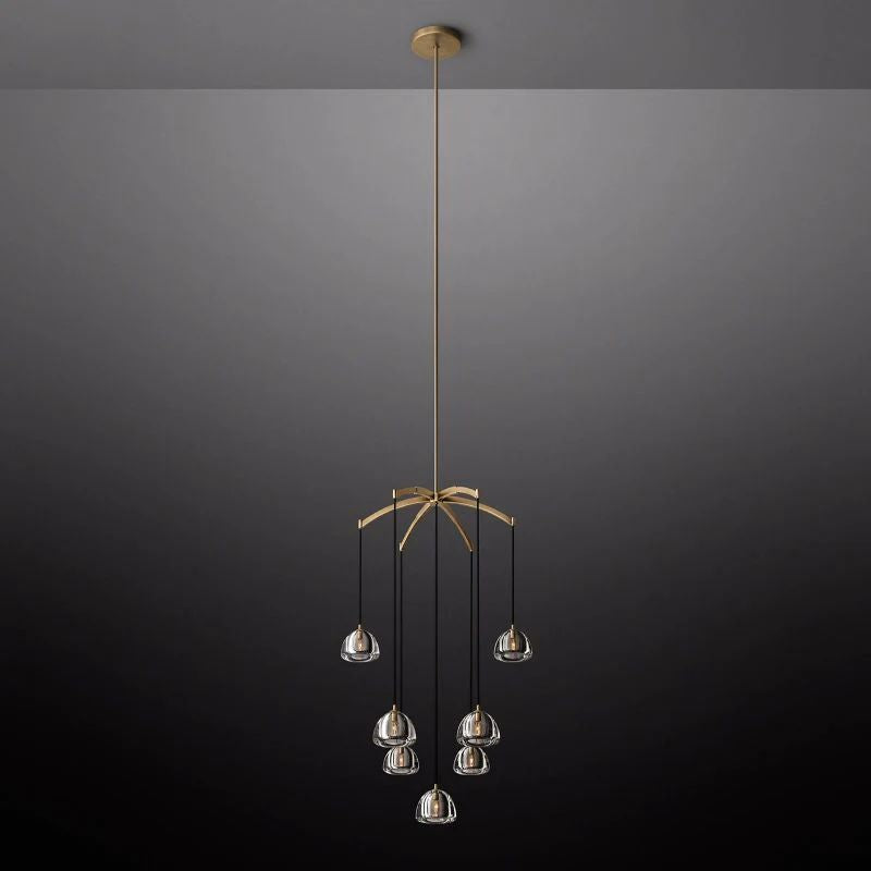 Hemisphere Round Chandelier 36" For Living Room