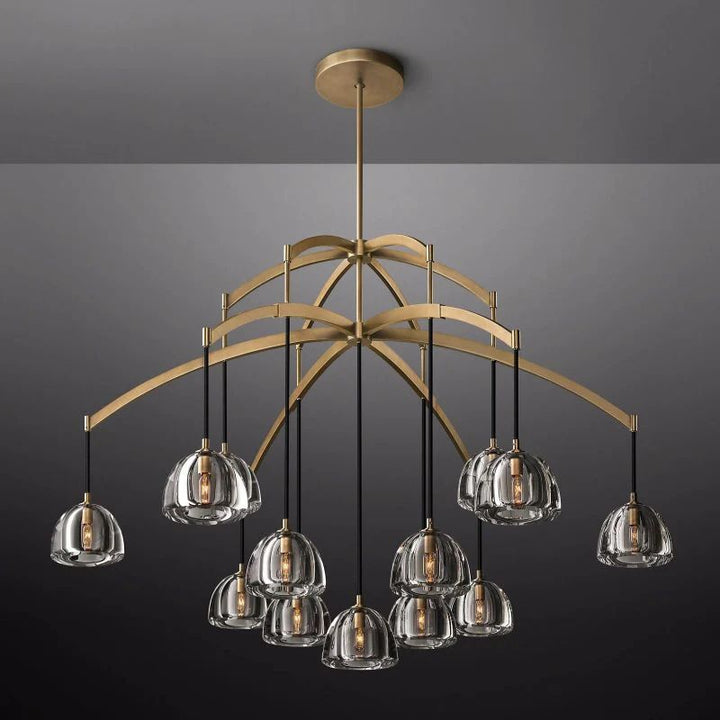 Hemisphere Round Living Room Chandelier 60"
