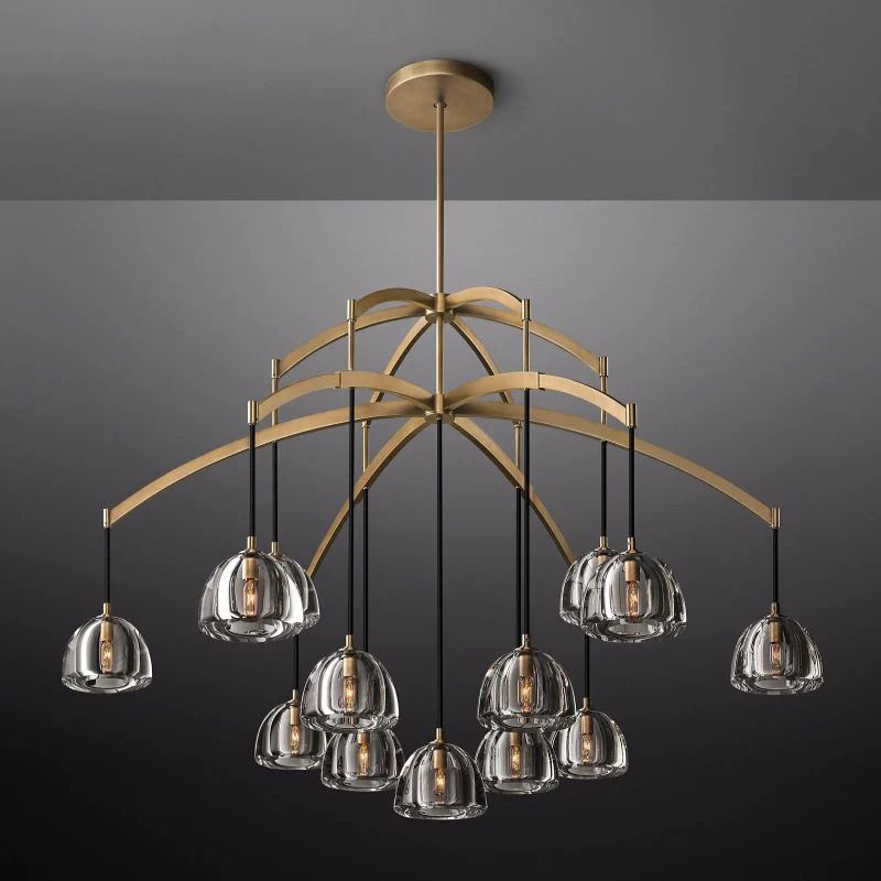 Hemisphere Round Living Room Chandelier 60"