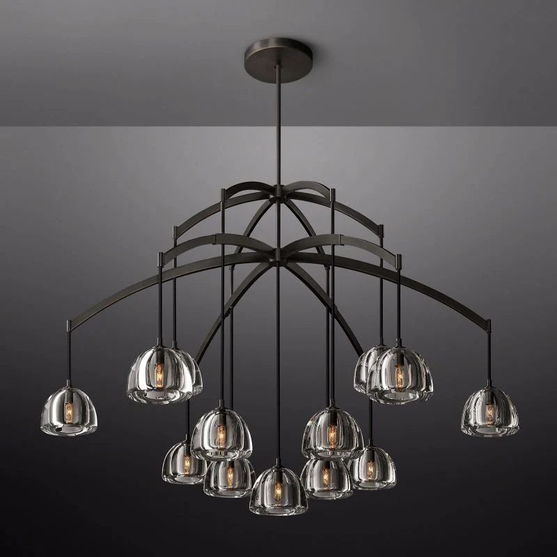 Hemisphere Round Living Room Chandelier 60"