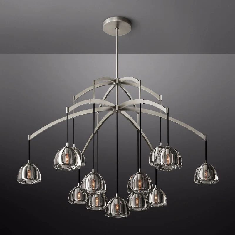 Hemisphere Round Living Room Chandelier 60"
