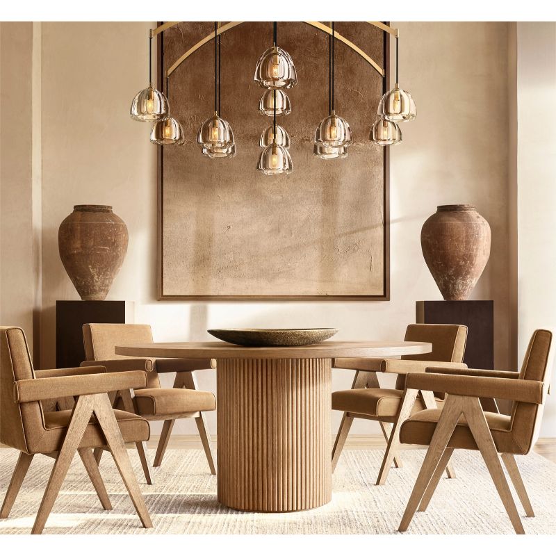 Hemisphere Round Living Room Chandelier 60"