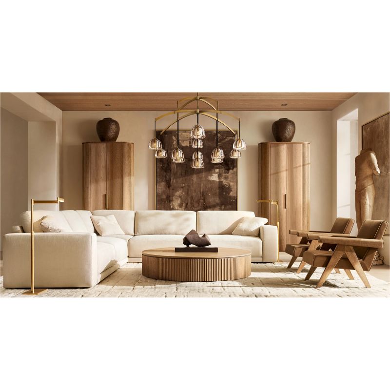 Hemisphere Round Living Room Chandelier 60"