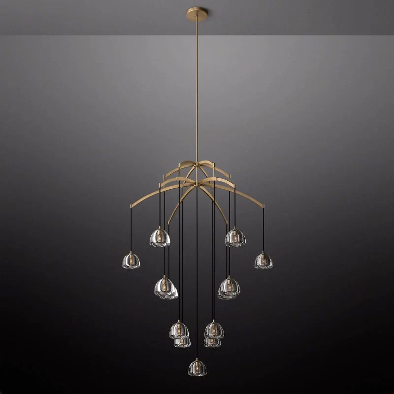 Hemisphere Round Living Room Chandelier 60"