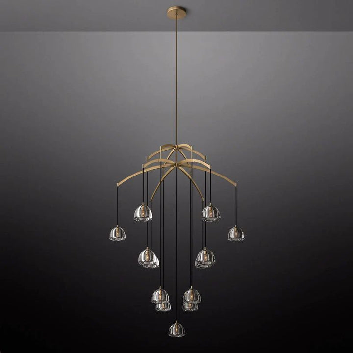 Hemisphere Round Living Room Chandelier 60"