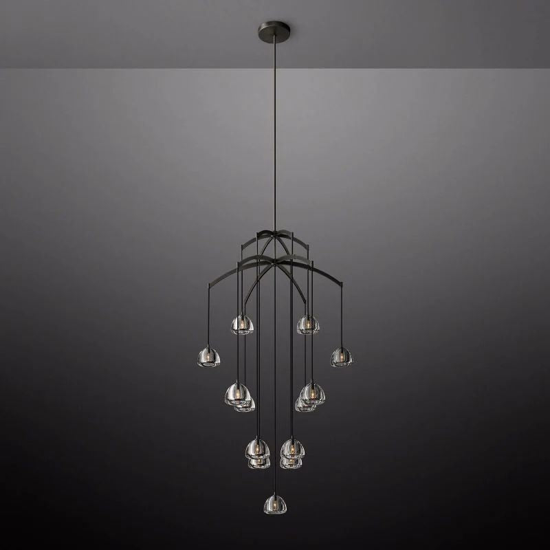 Hemisphere Round Living Room Chandelier 60"