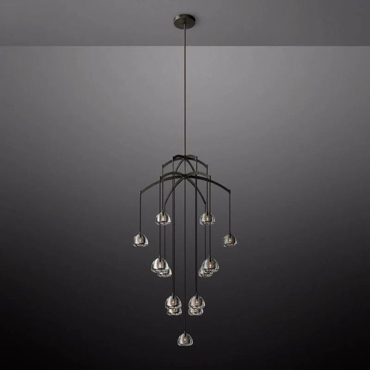 Hemisphere Round Living Room Chandelier 60"