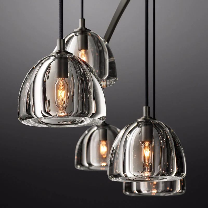 Hemisphere Round Living Room Chandelier 60"