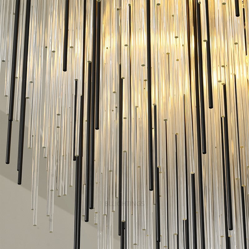 Hiram Blown Glass Square Chandelier 30"