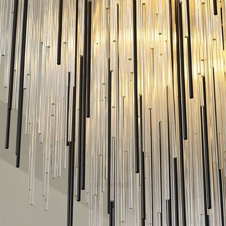Hiram Blown Glass Square Chandelier 30"