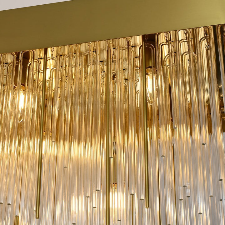Hiram Blown Glass Square Chandelier 54"