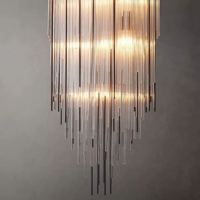 Hiram Blown Glass Square Chandelier 21"