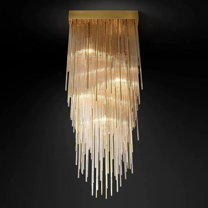Hiram Blown Glass Square Chandelier 21"