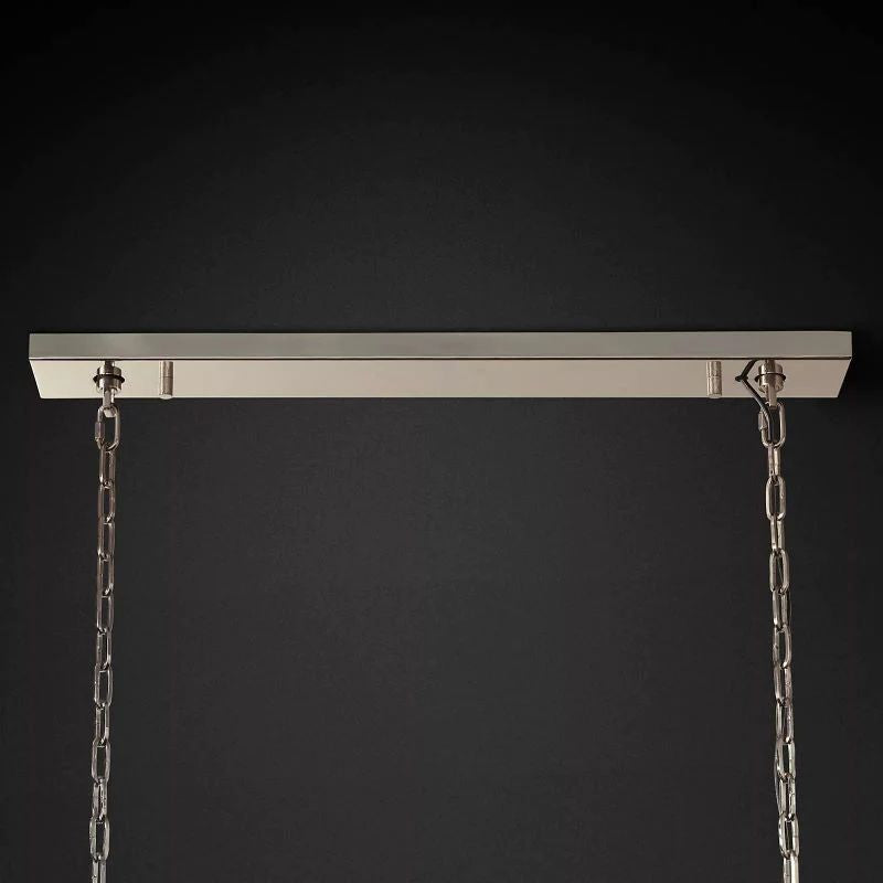 Hiram Blown Glass Square Chandelier 54"