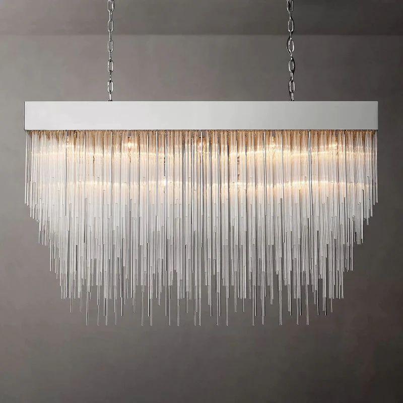 Hiram Blown Glass Square Chandelier 54"